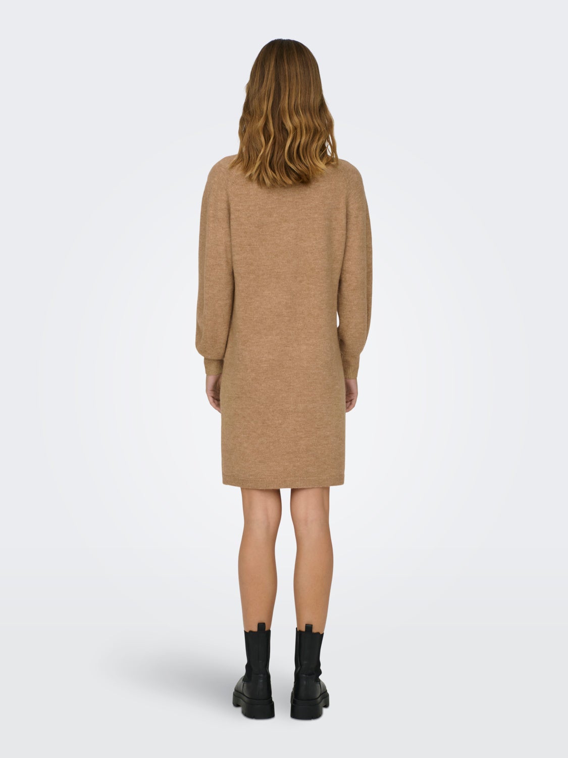 Mini high neck knit dress