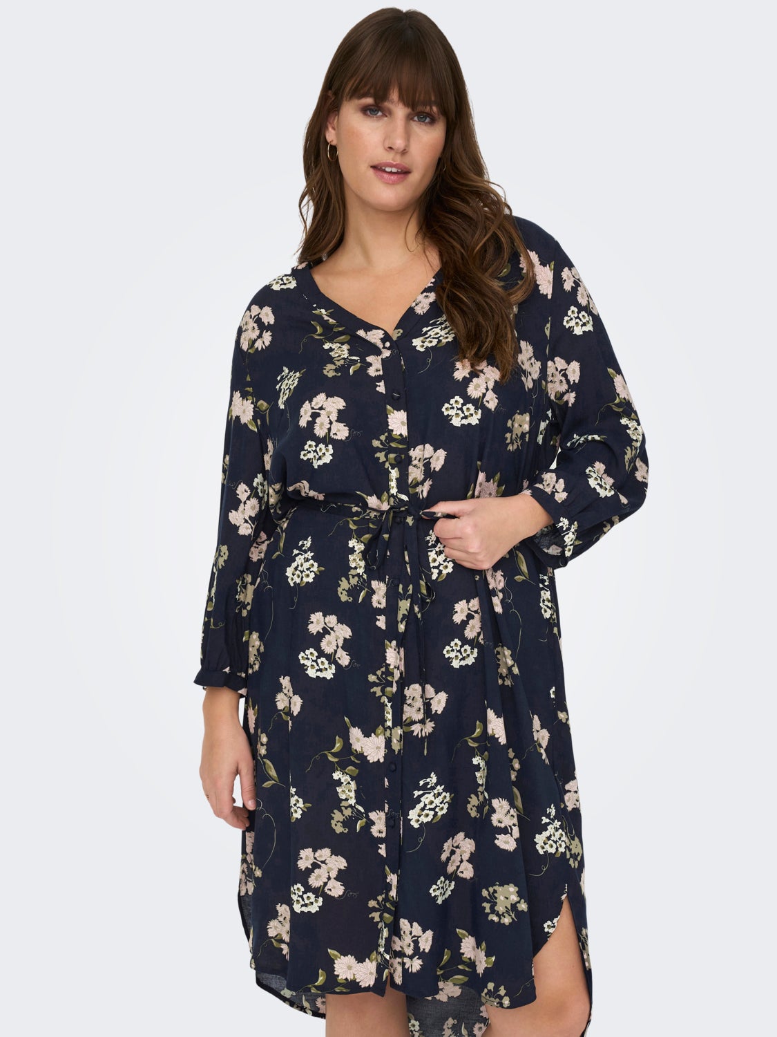 Curvy 3/4 sleeved Dress