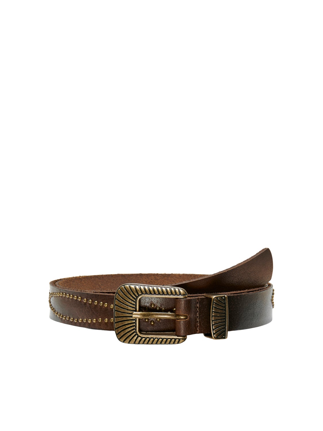 Detailed leather belt