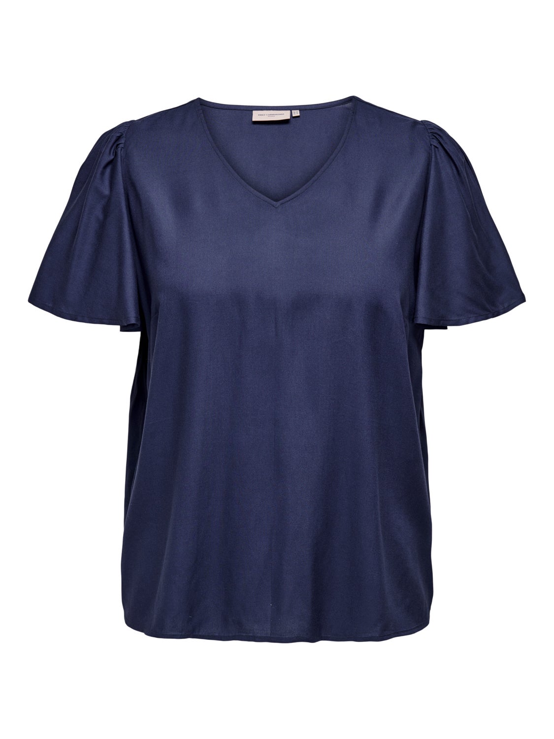 Curvy V-neck Viscose Top