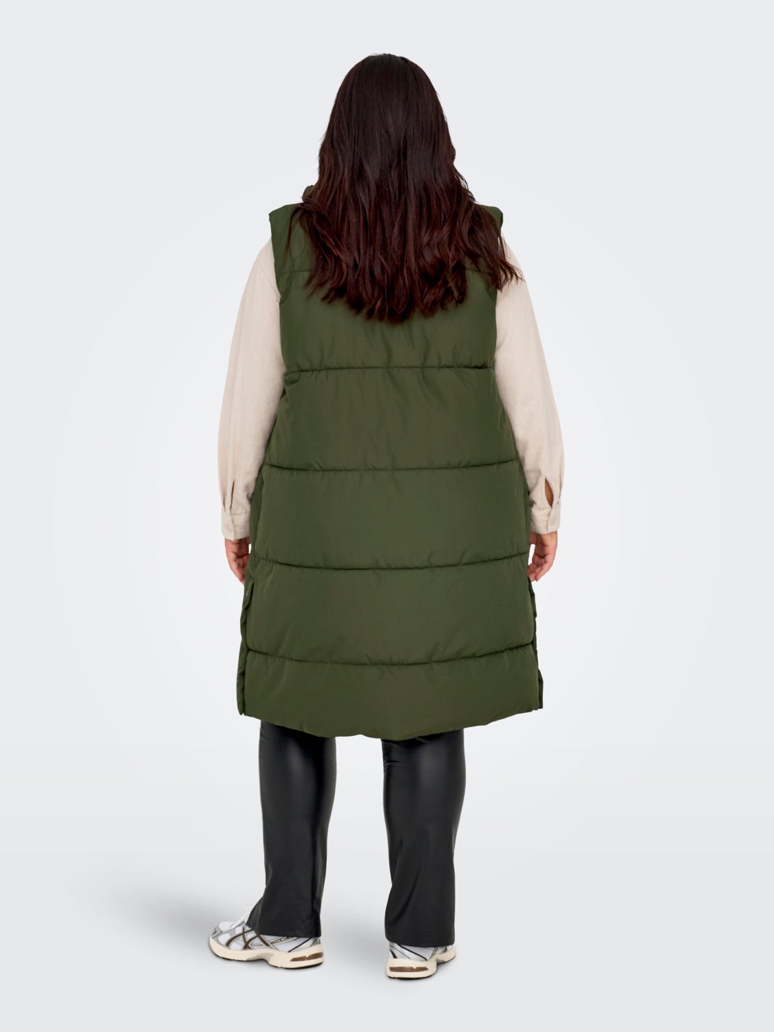 Curvy long puffer gilet