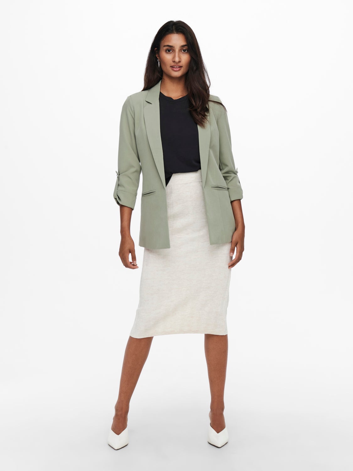 Long 3/4 sleeved blazer