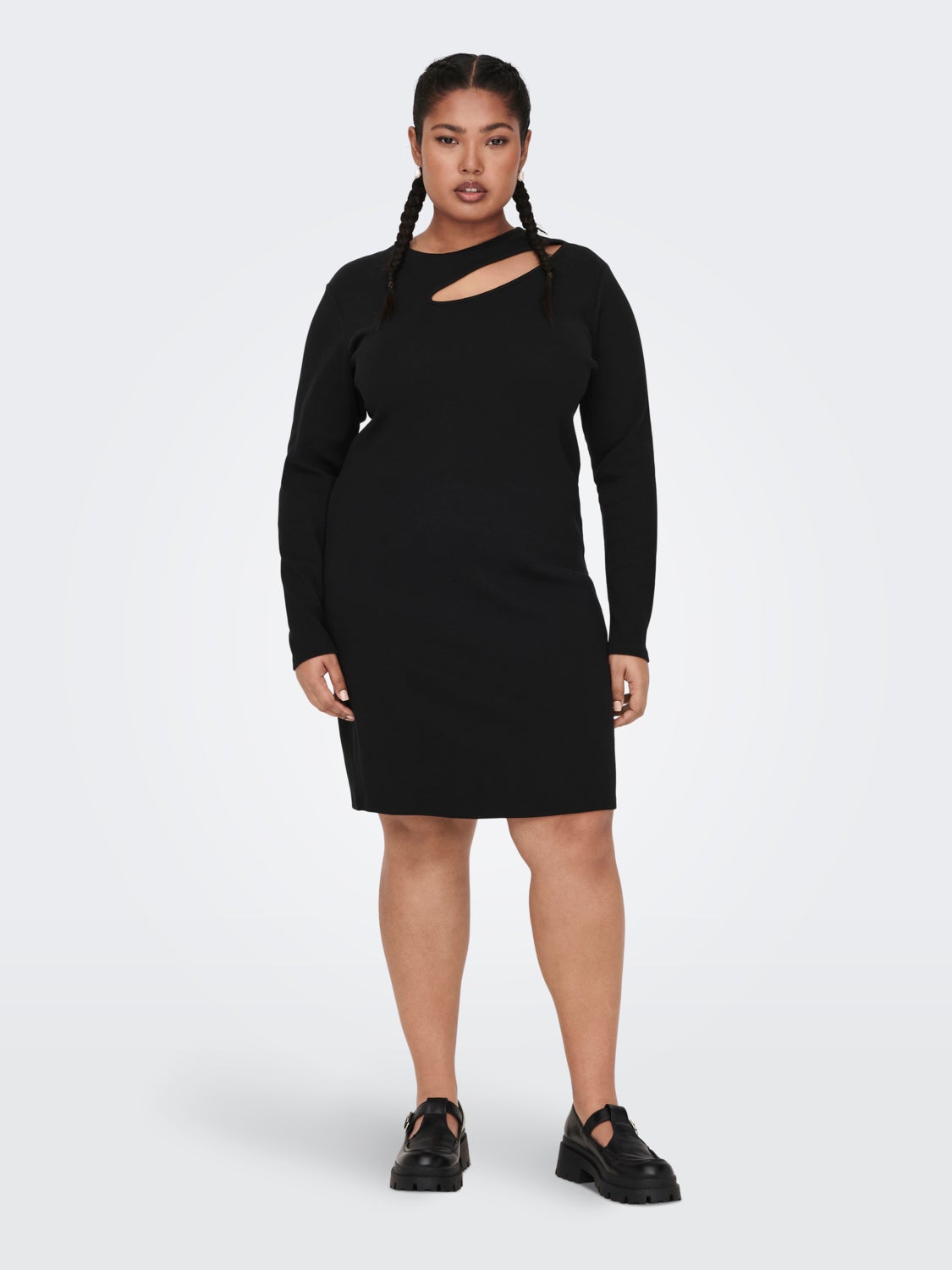 Curvy cut-out detail dress