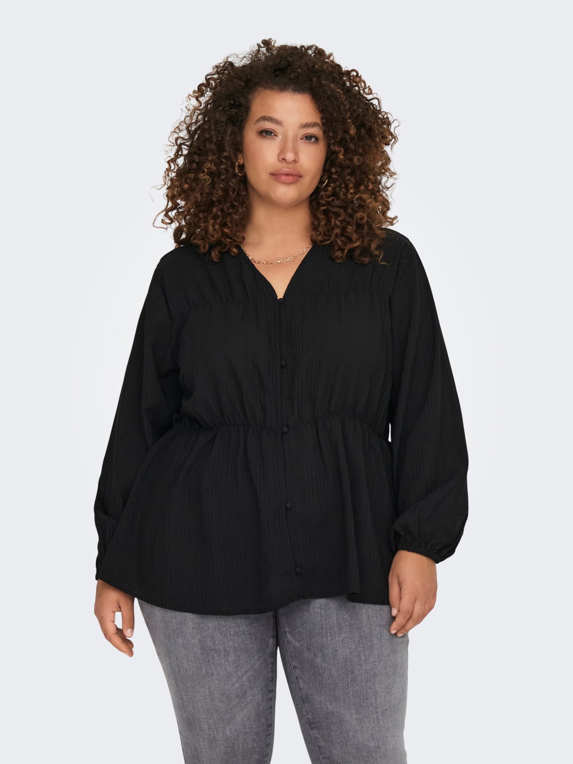 Curvy v-neck top