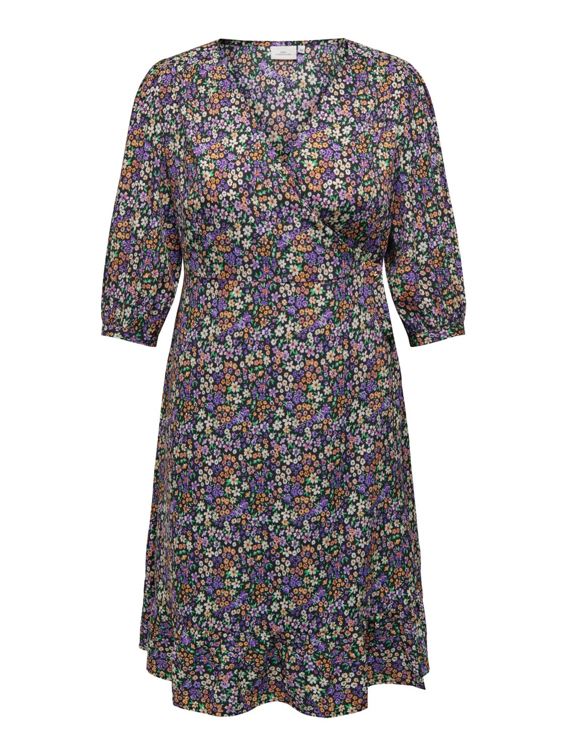 Curvy midi wrap dress