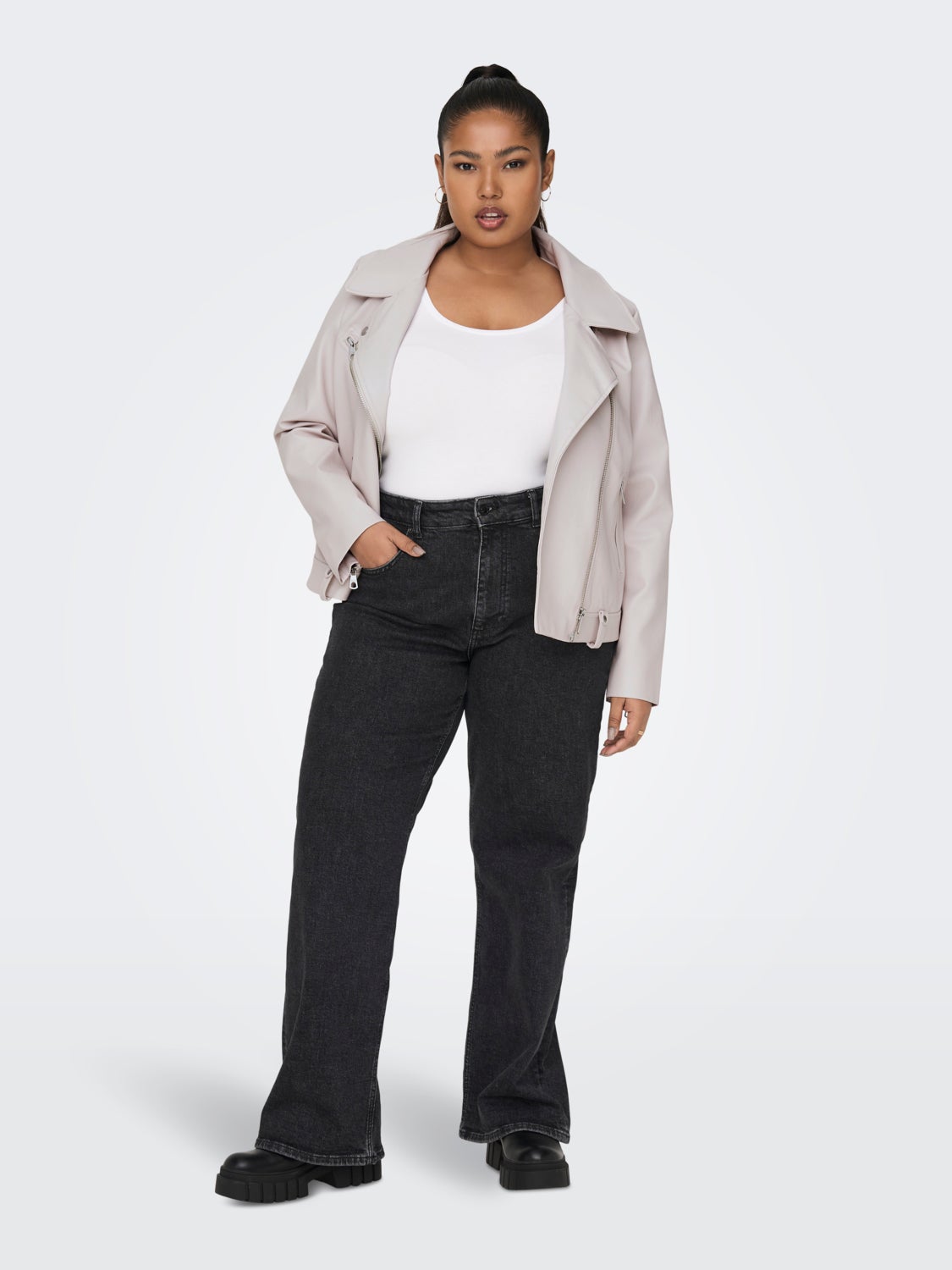 Curvy Faux leather Jacket