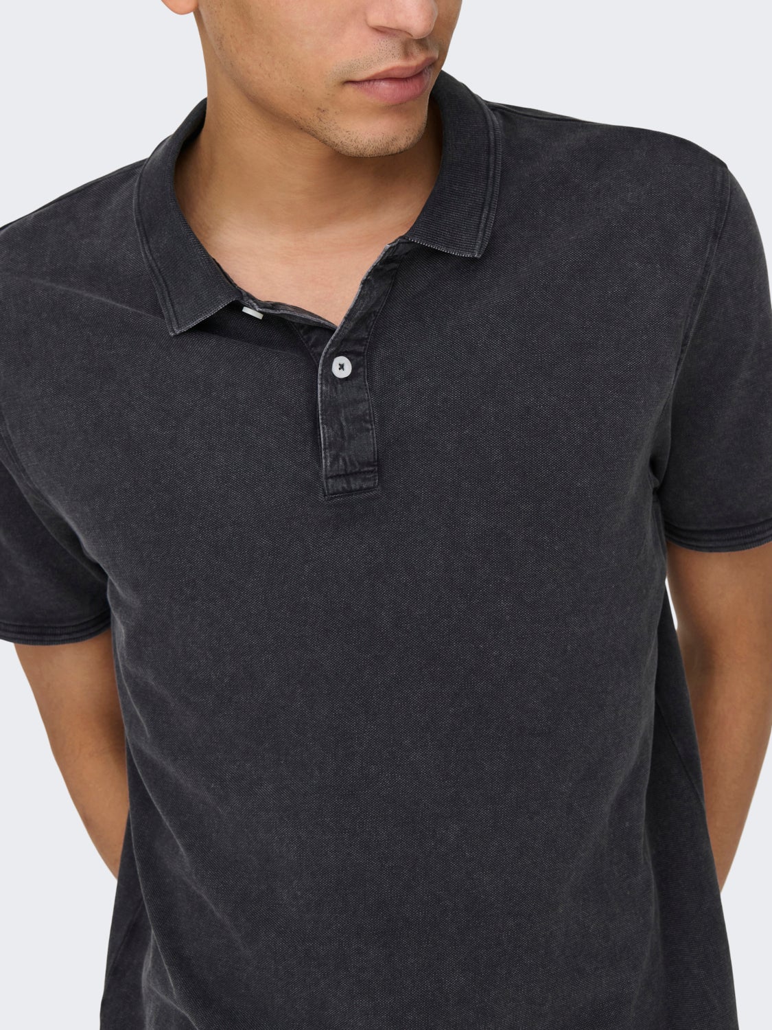 Slim Fit O-Neck Polo-Shirt