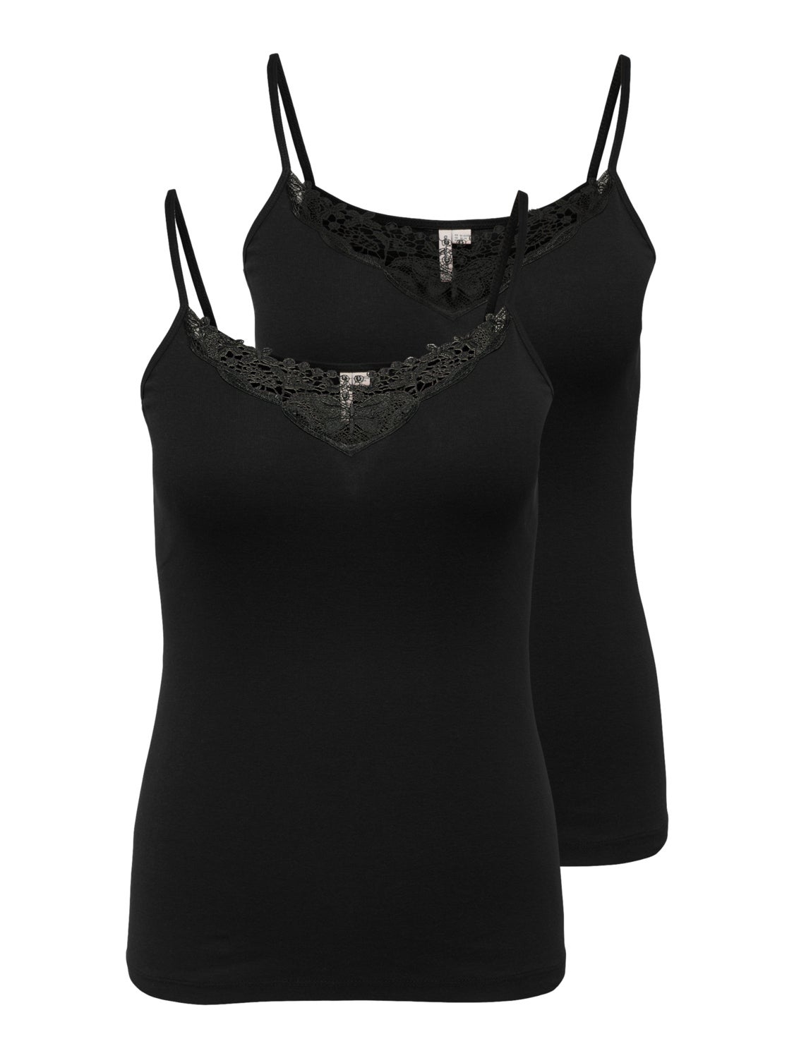 2 Pack Singlet Tops With Lace Details
