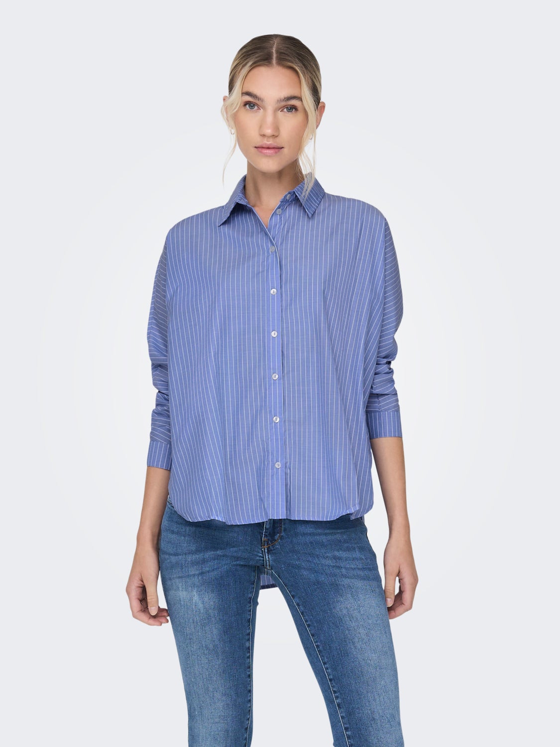 Boxy Fit Striped Shirt