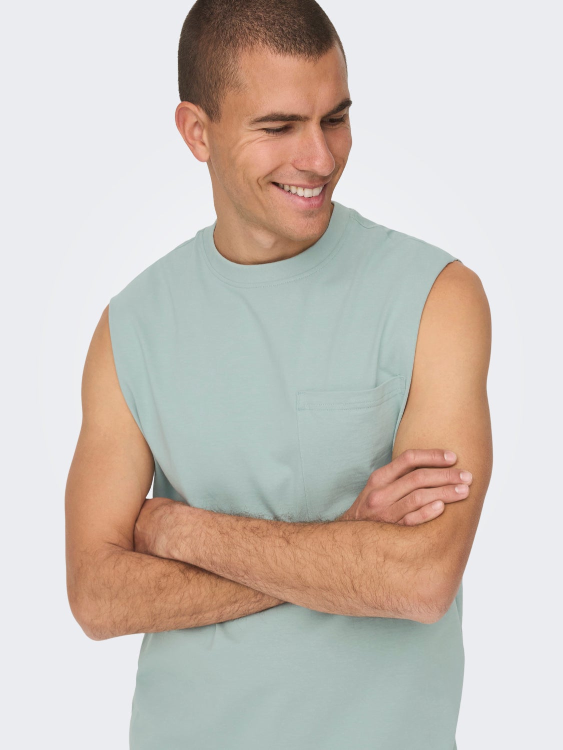 Relaxed Fit Sleeveless T-shirt