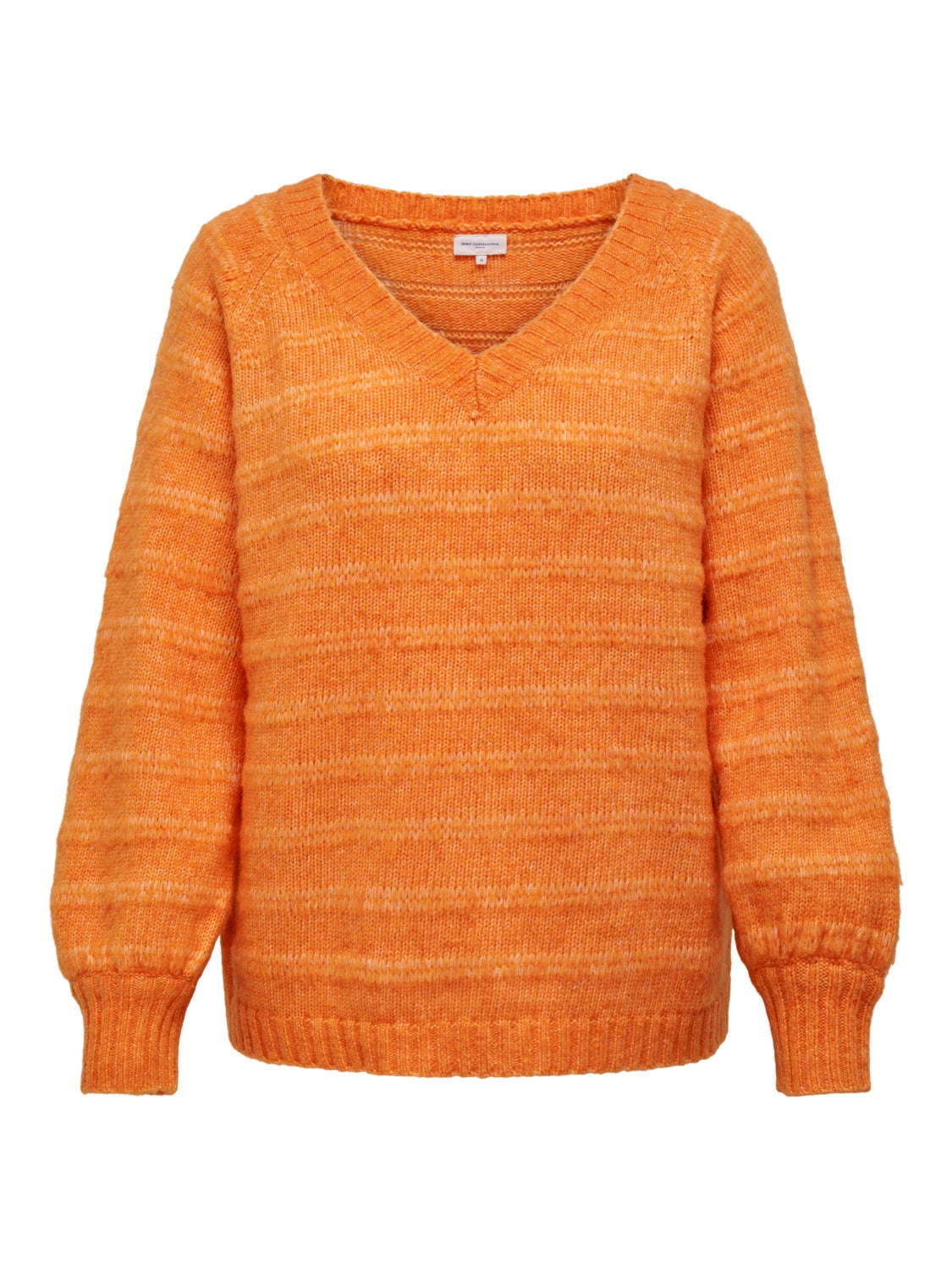 Curvy v-neck knitted pullover