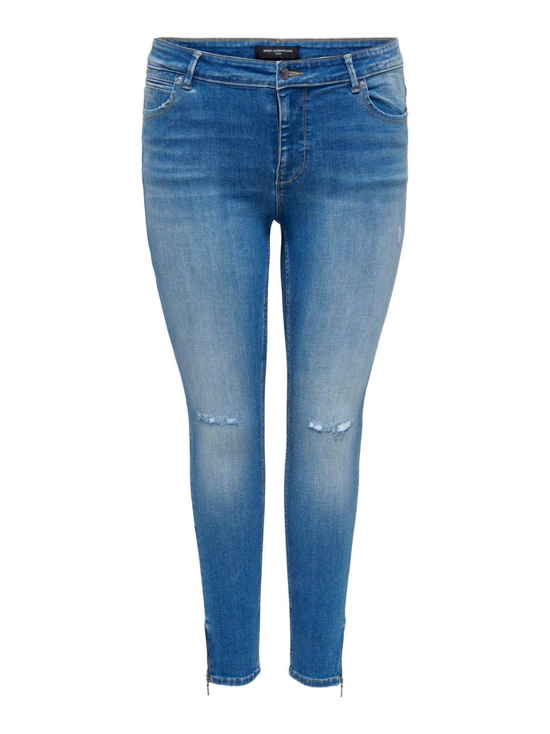 Curvy CARKarla reg zipper detailed Skinny fit jeans