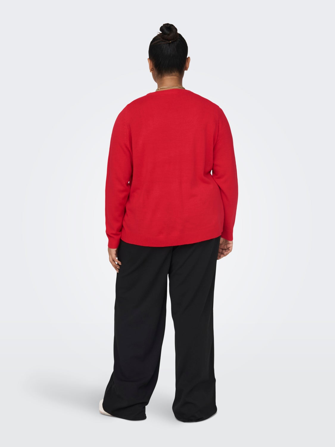 Curvy glitter christmas knitted pullover