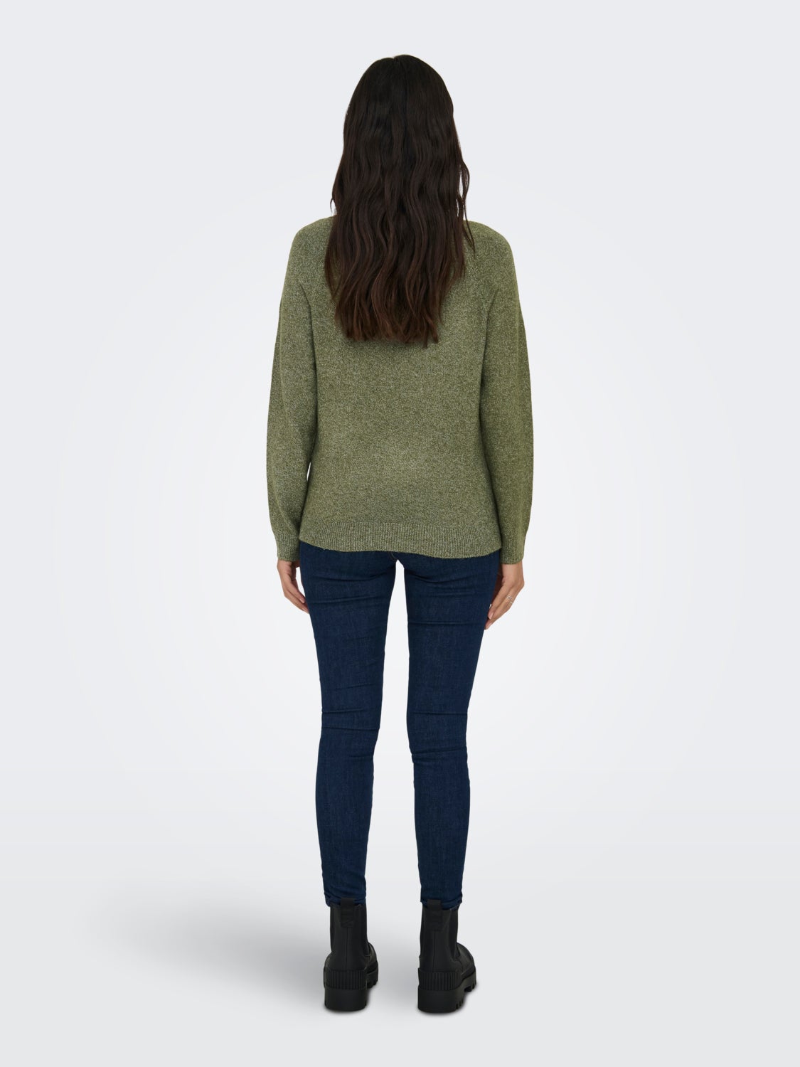high neck knitted pullover