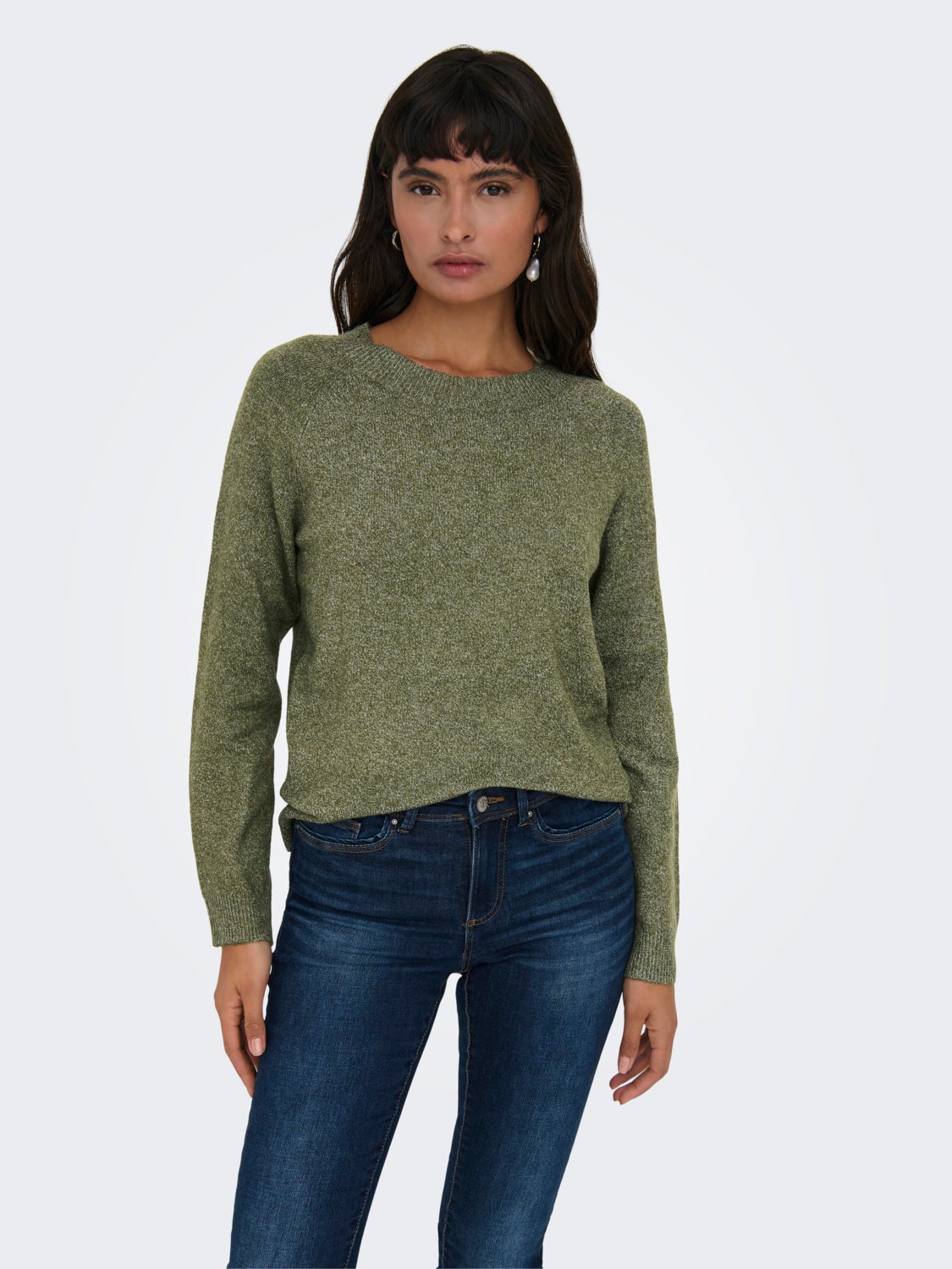 high neck knitted pullover