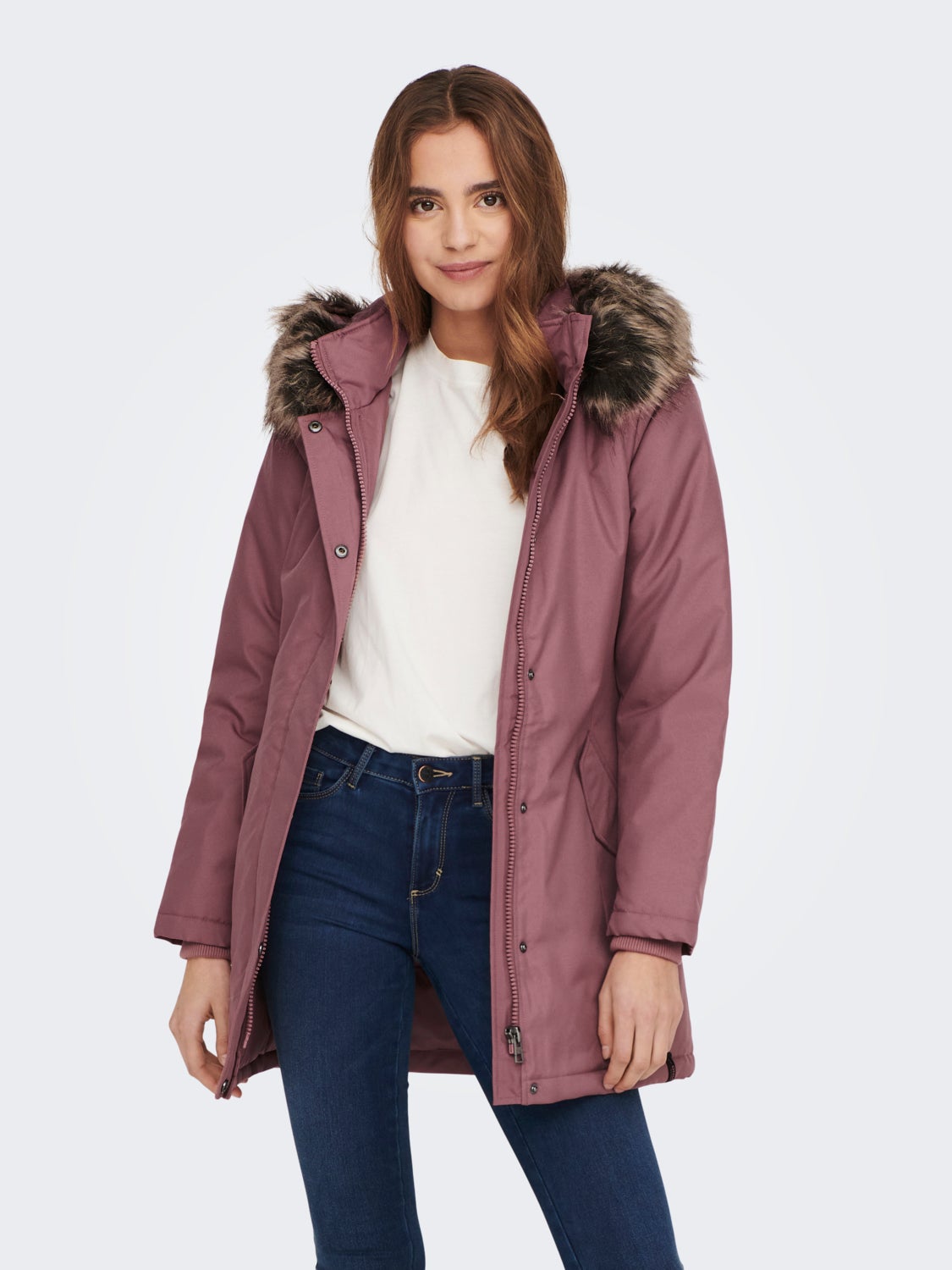 Solid Parka coat