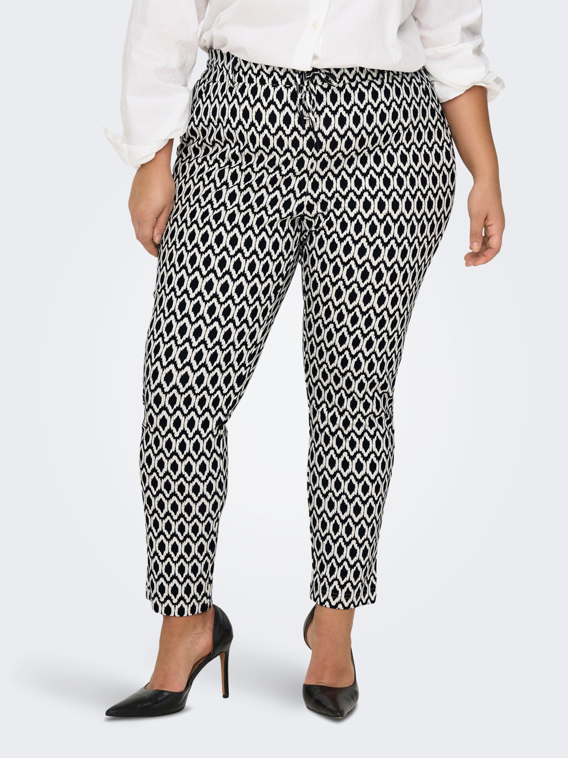 Curvy patterned classic Trousers