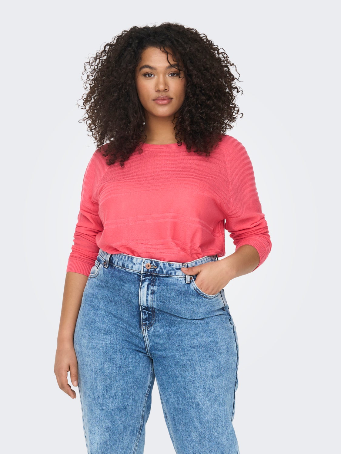 Curvy structured Knitted Pullover