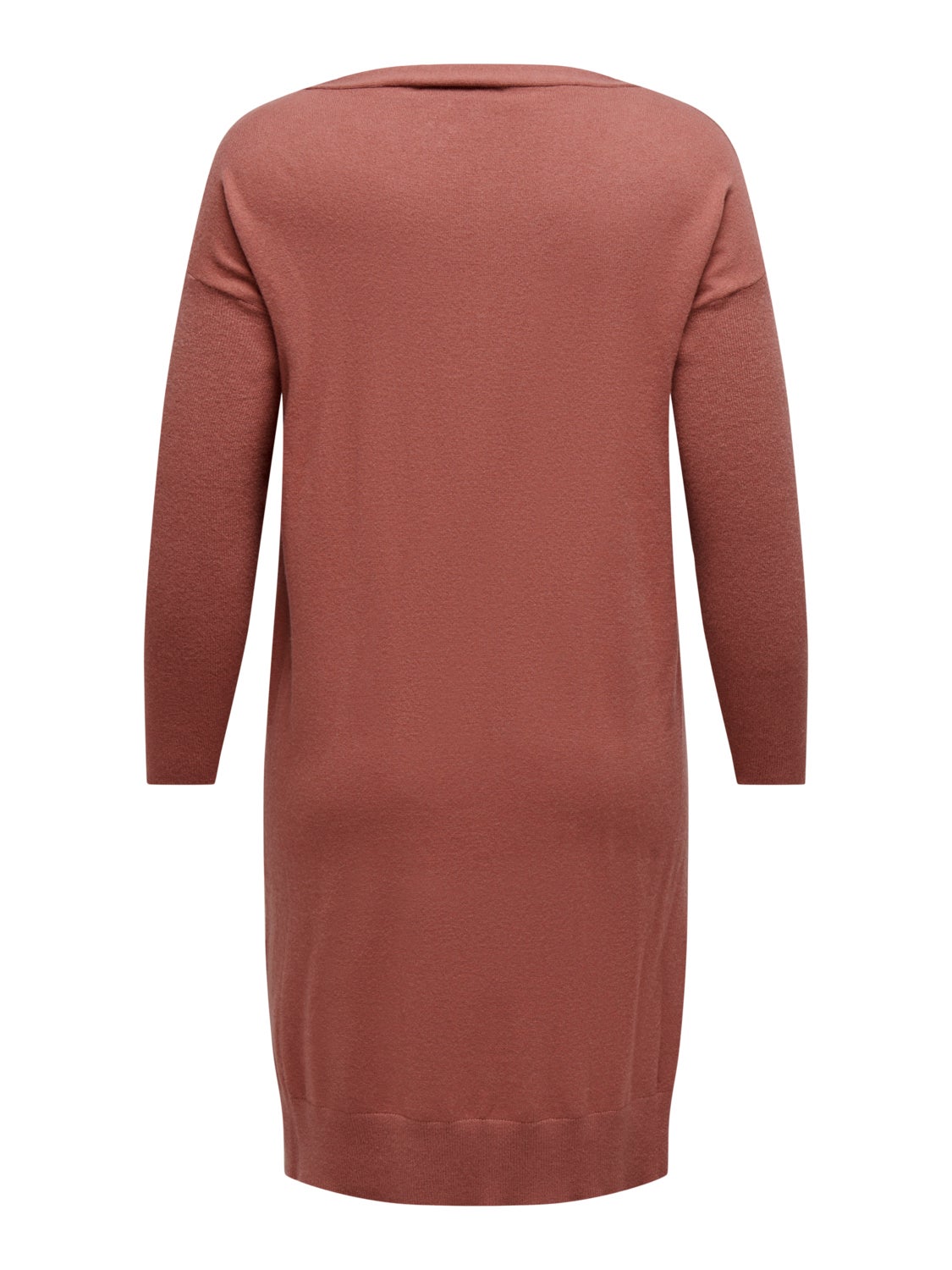 Curvy v-neck knitted dress