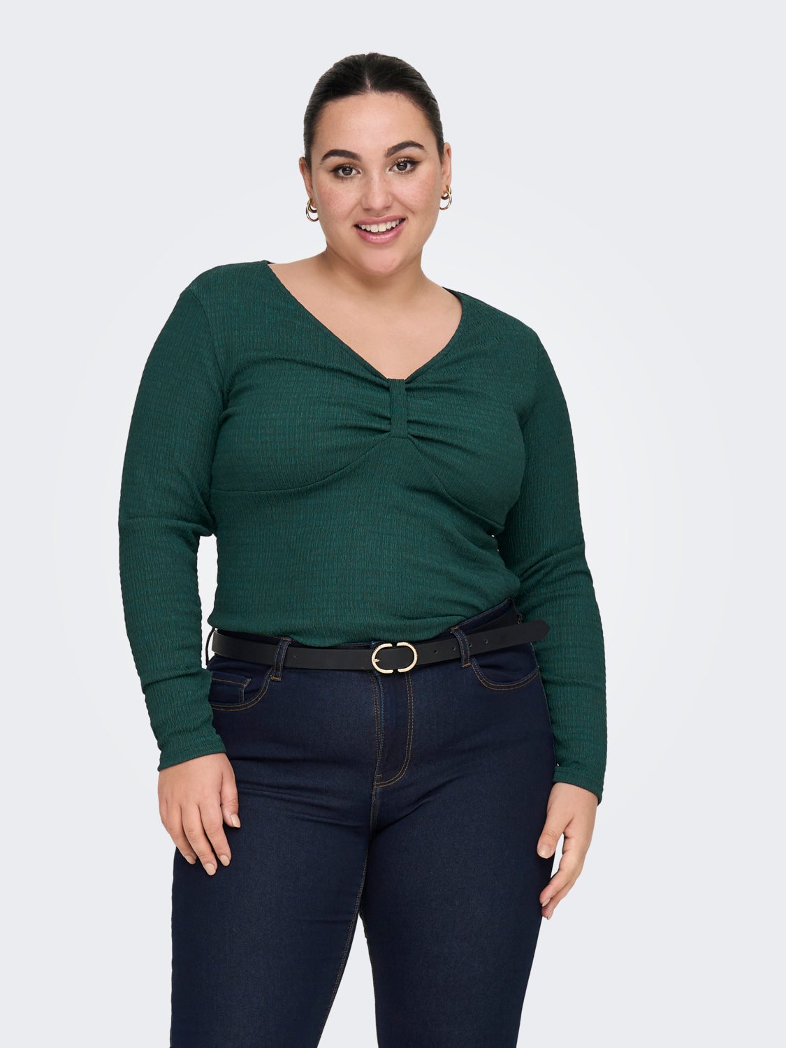 Curvy ruching detail top