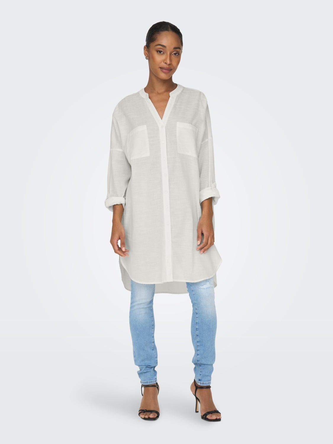 Oversize solid color shirt