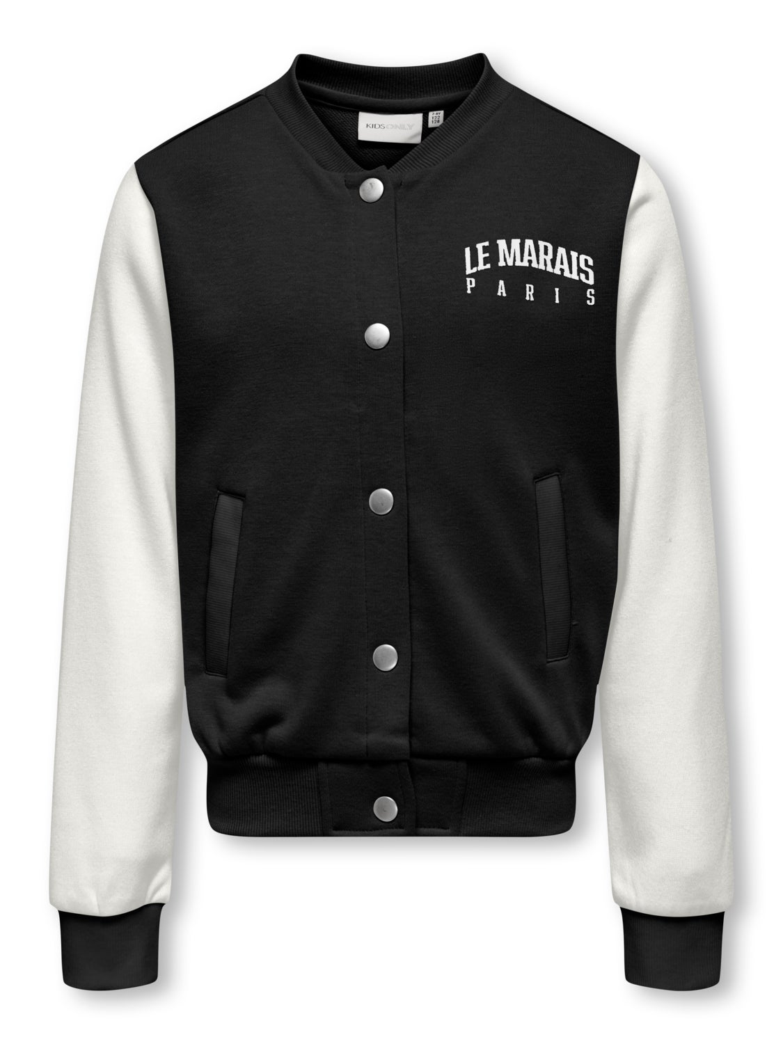 o-neck jacket with buttons