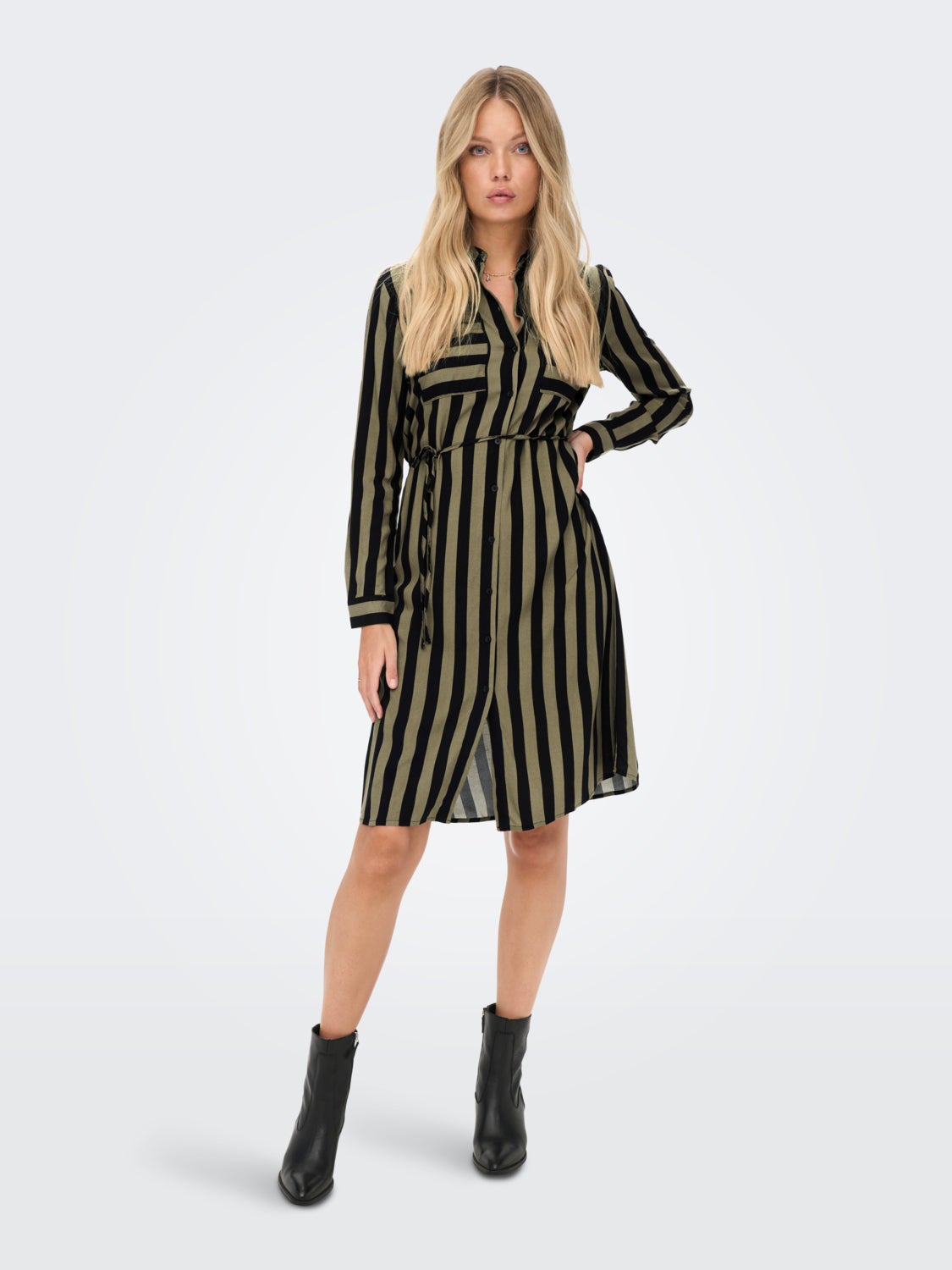 mini striped Shirt dress