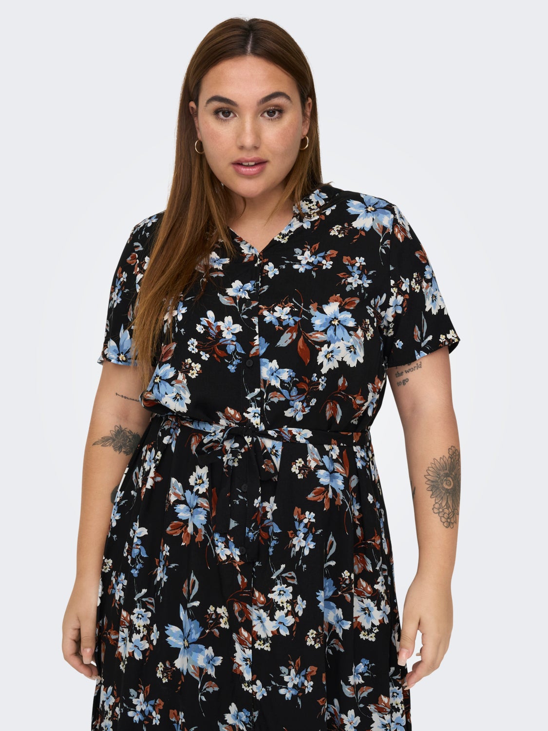 Curvy printed Shirt dress