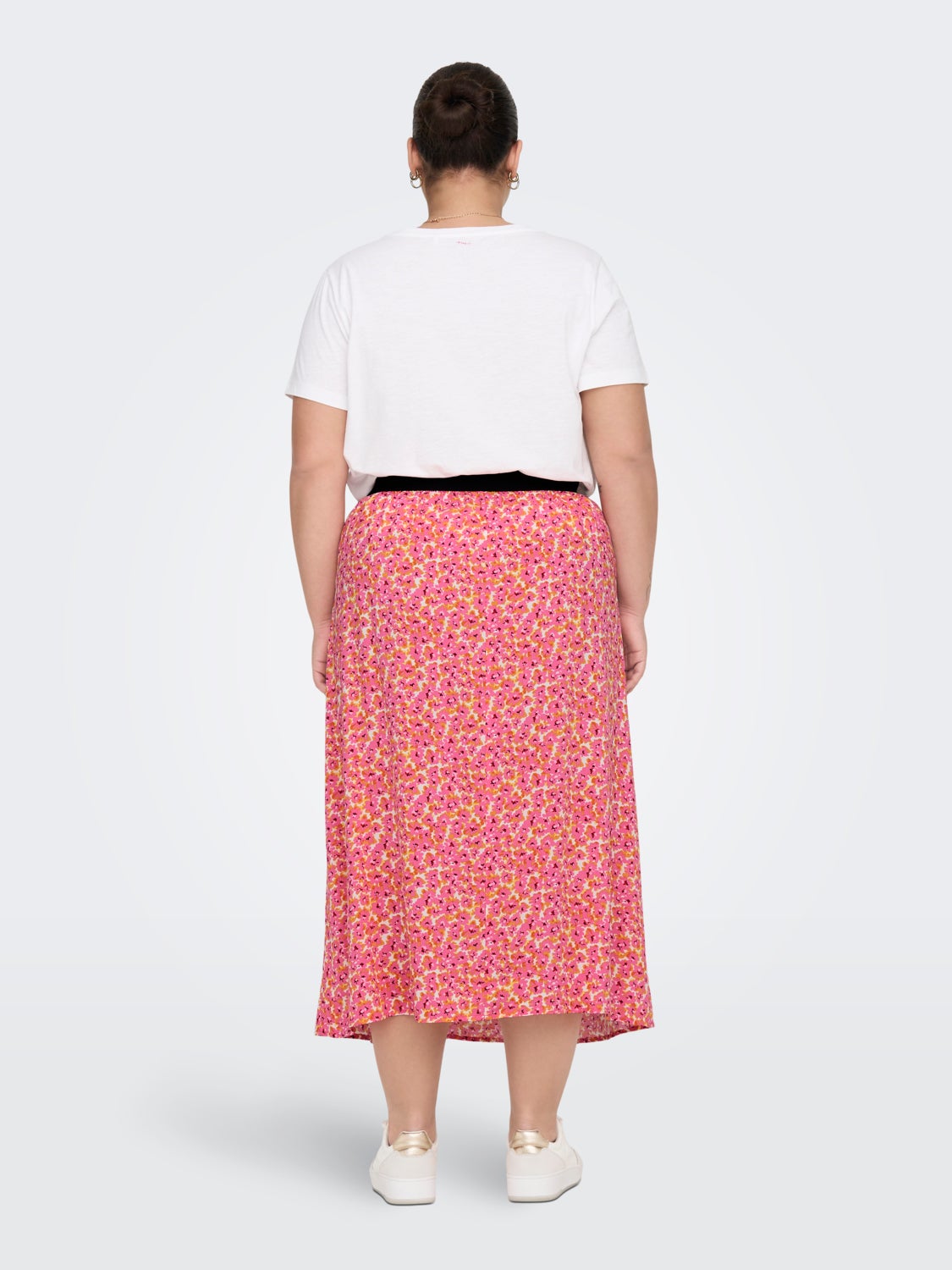 Curvy printed maxi skirt