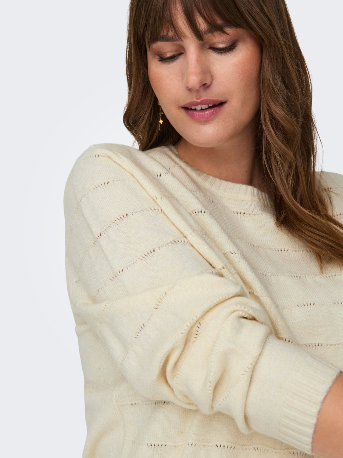 Curvy o-hals sweatshirt