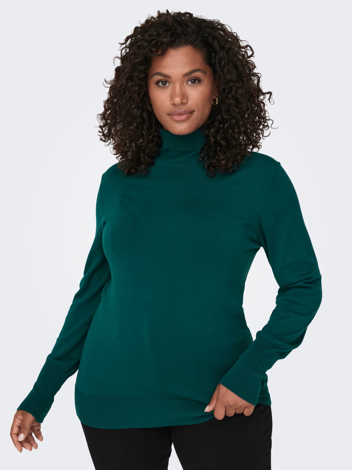 Curvy Rollneck Knitted Pullover