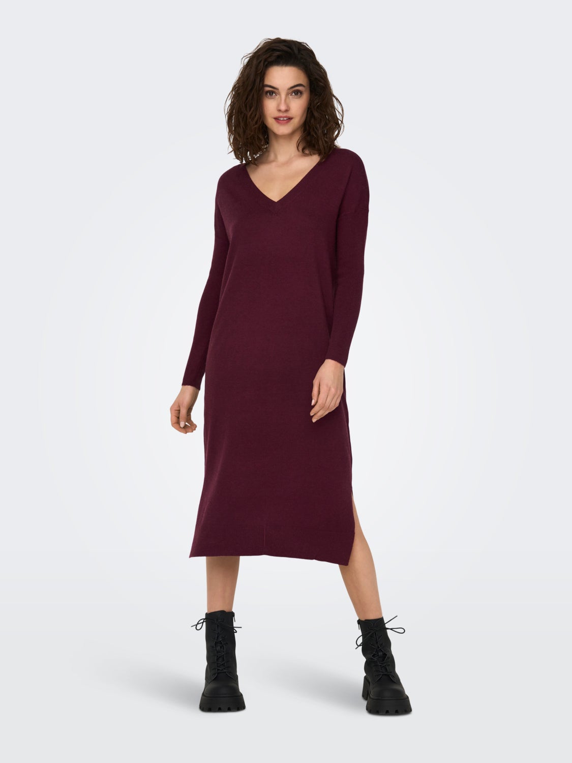 Regular Fit V-Neck Long dress