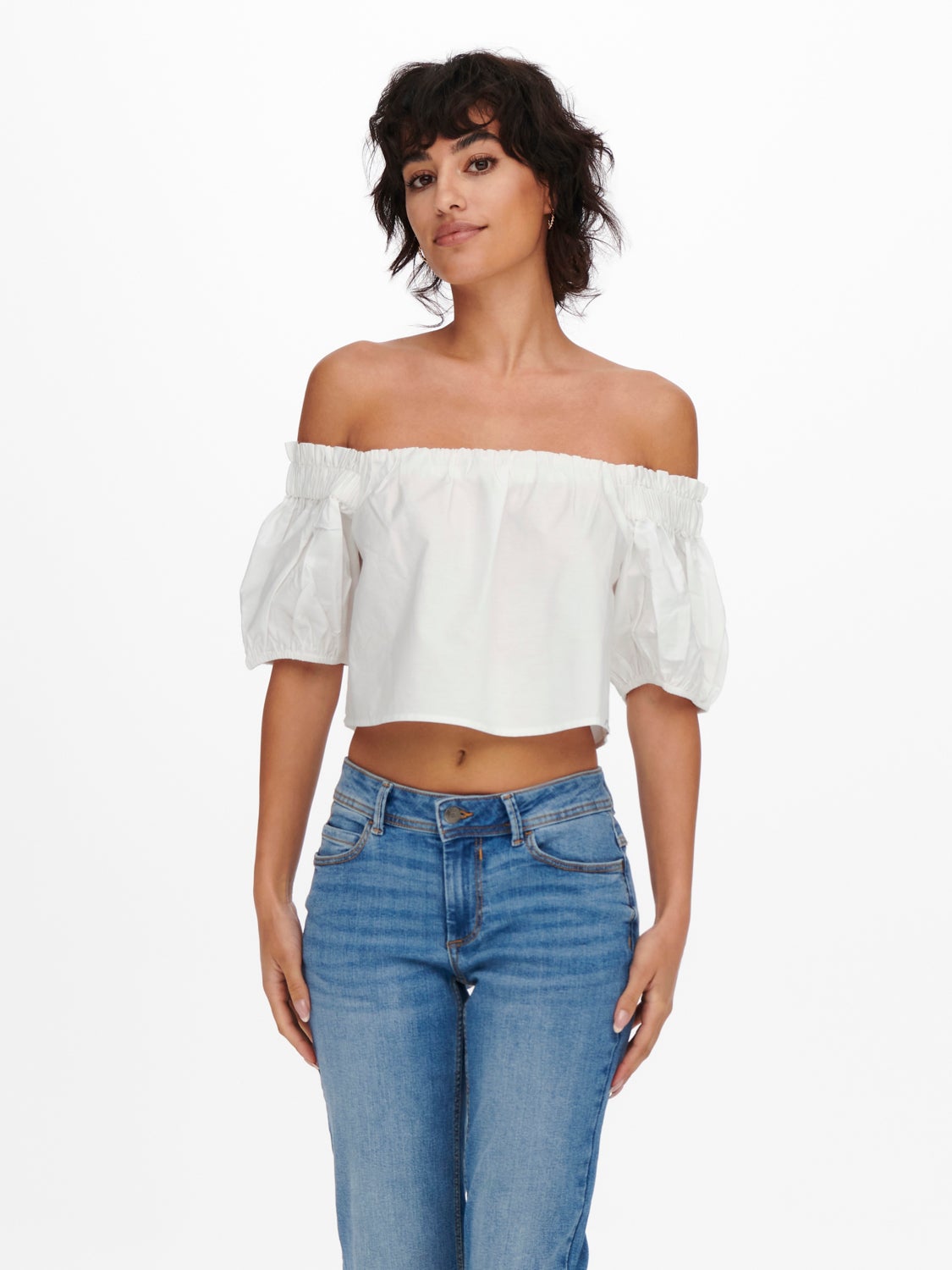 Regular Fit Off Shoulder Puff sleeves Top