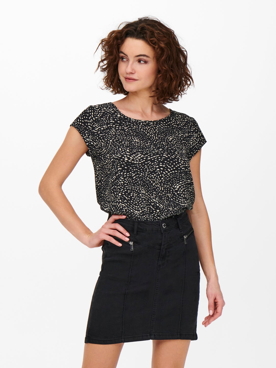 Printed Short Sleeved Top