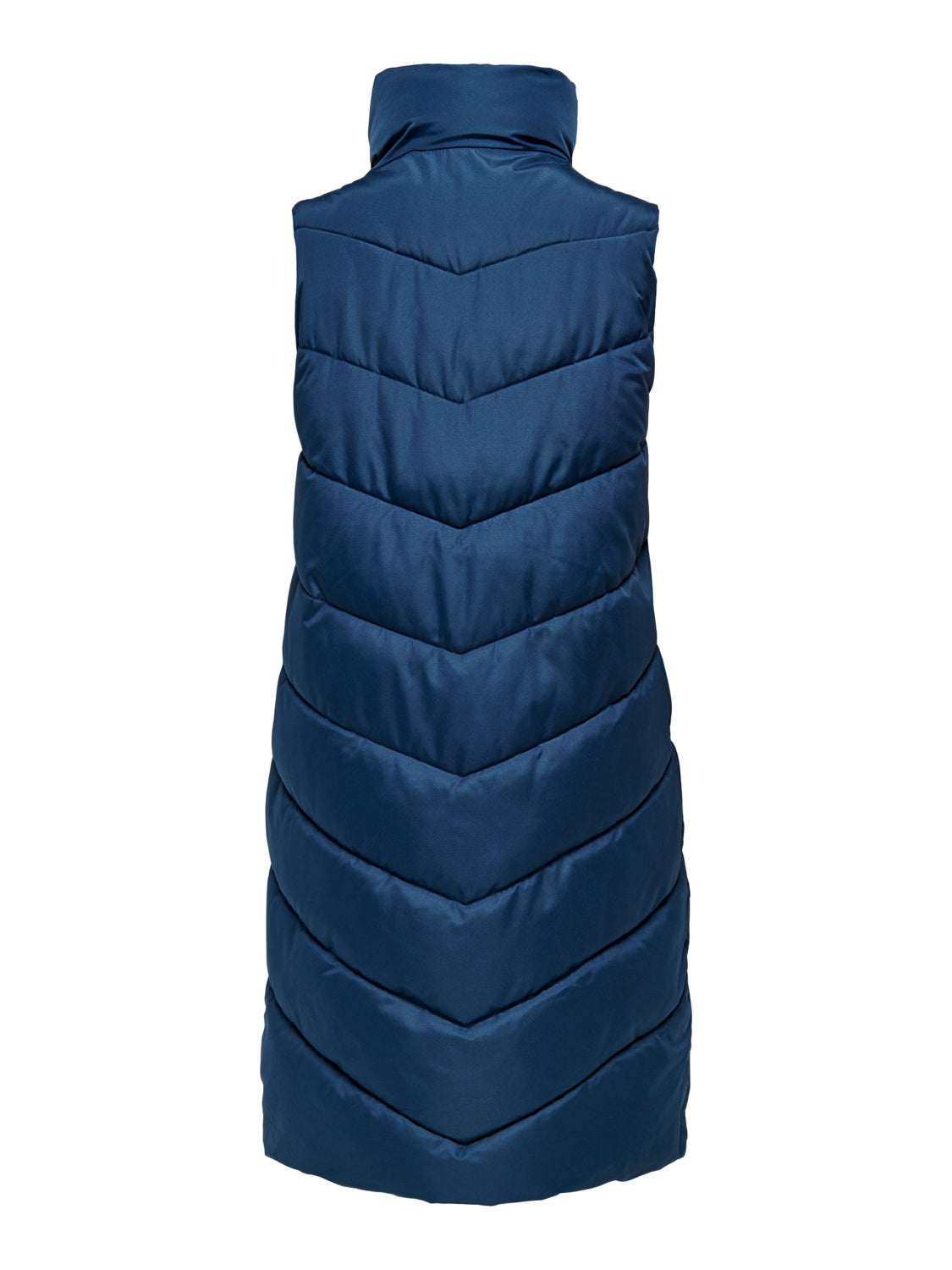 Long vest with high neck