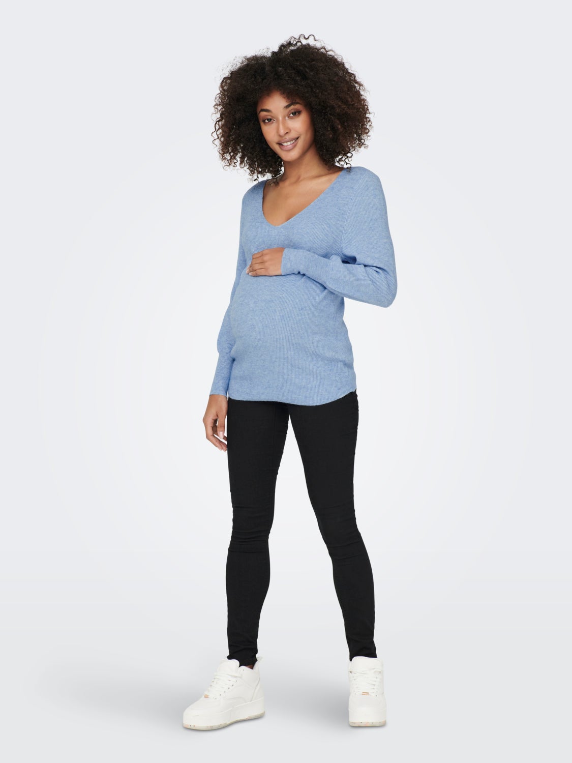 Mama v-neck Knitted Pullover