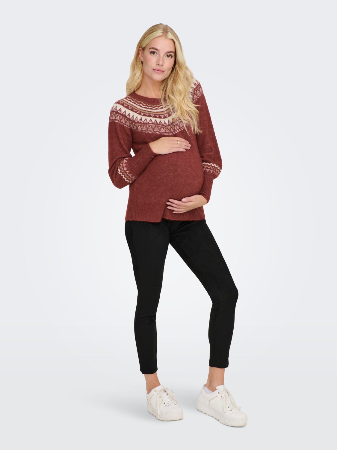 Mama Pattern Knitted Pullover