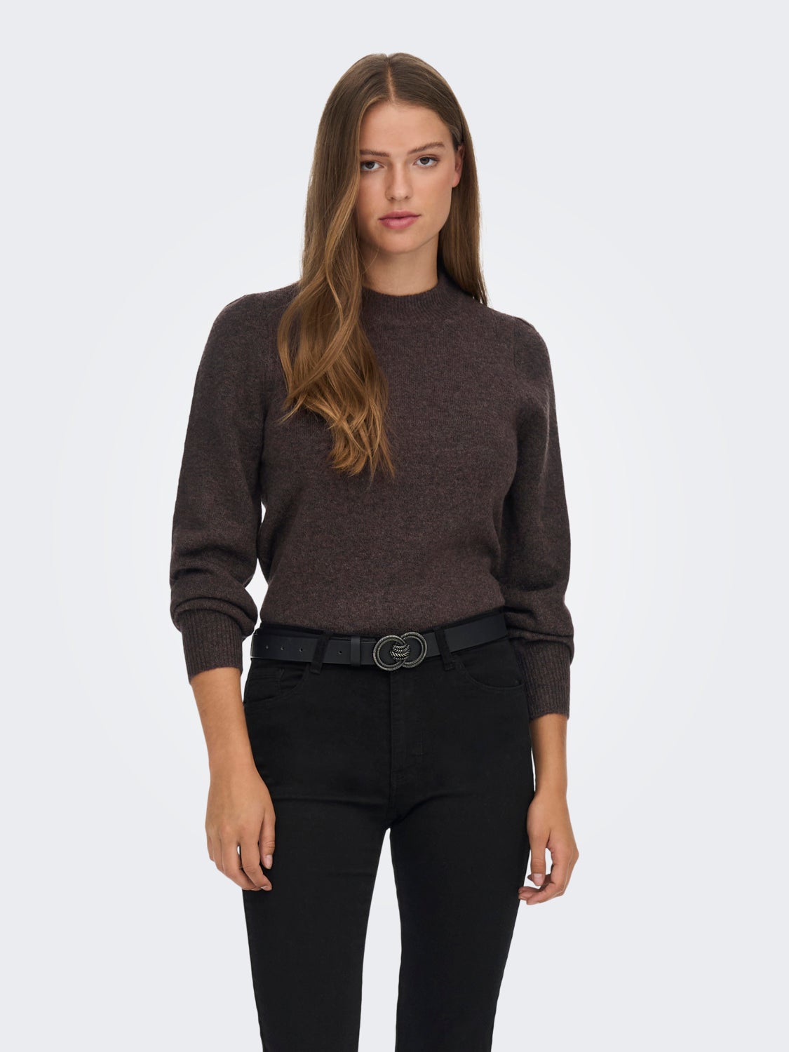 High neck knitted pullover