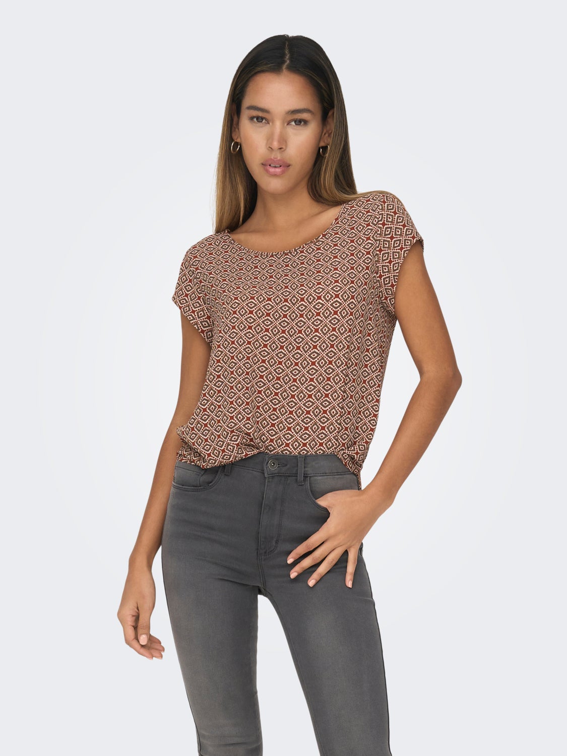 Printed Short Sleeved Top