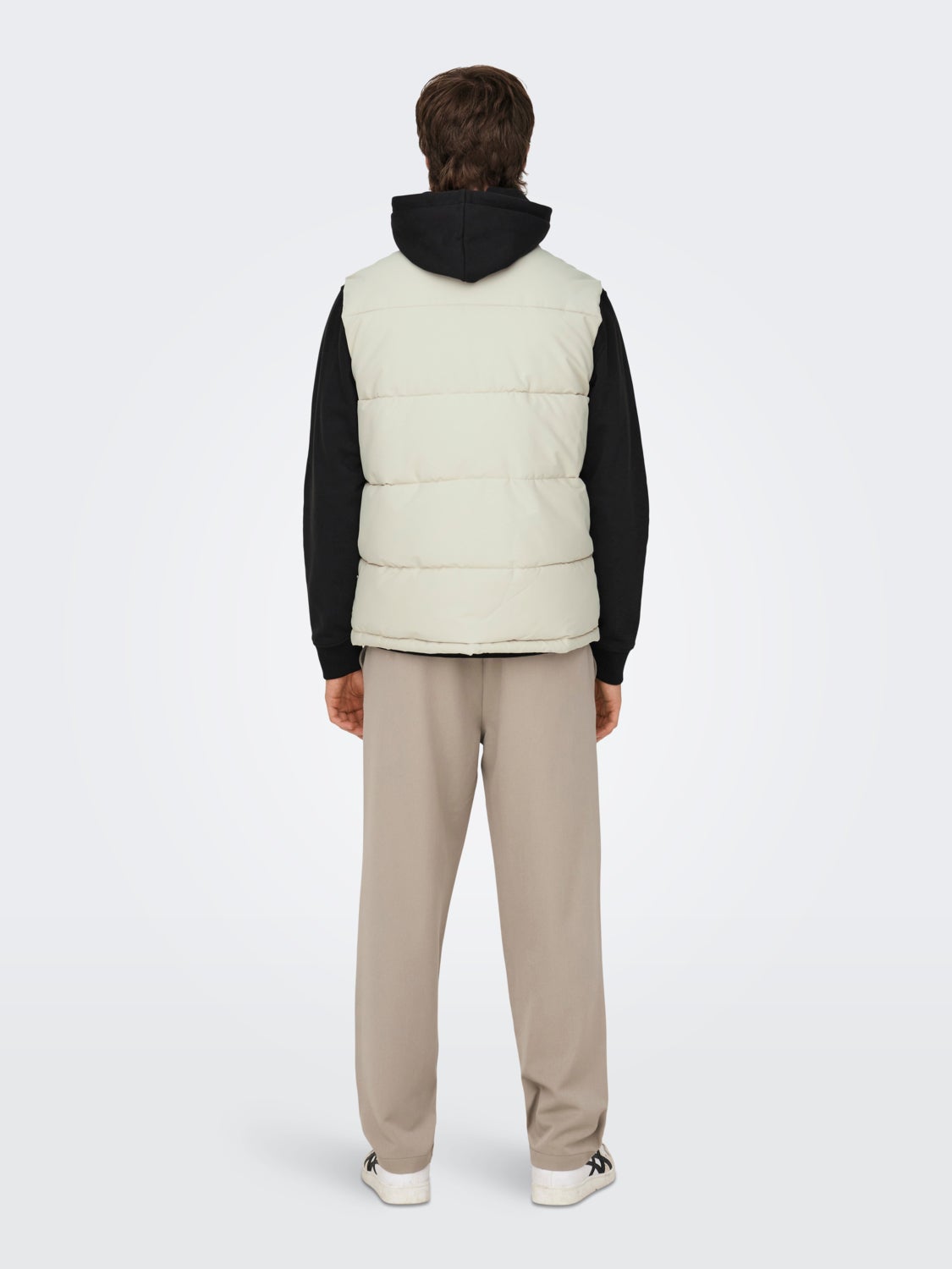 High neck puffer gilet