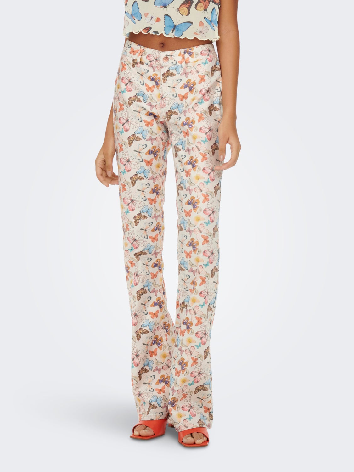 Patterned flared Trousers