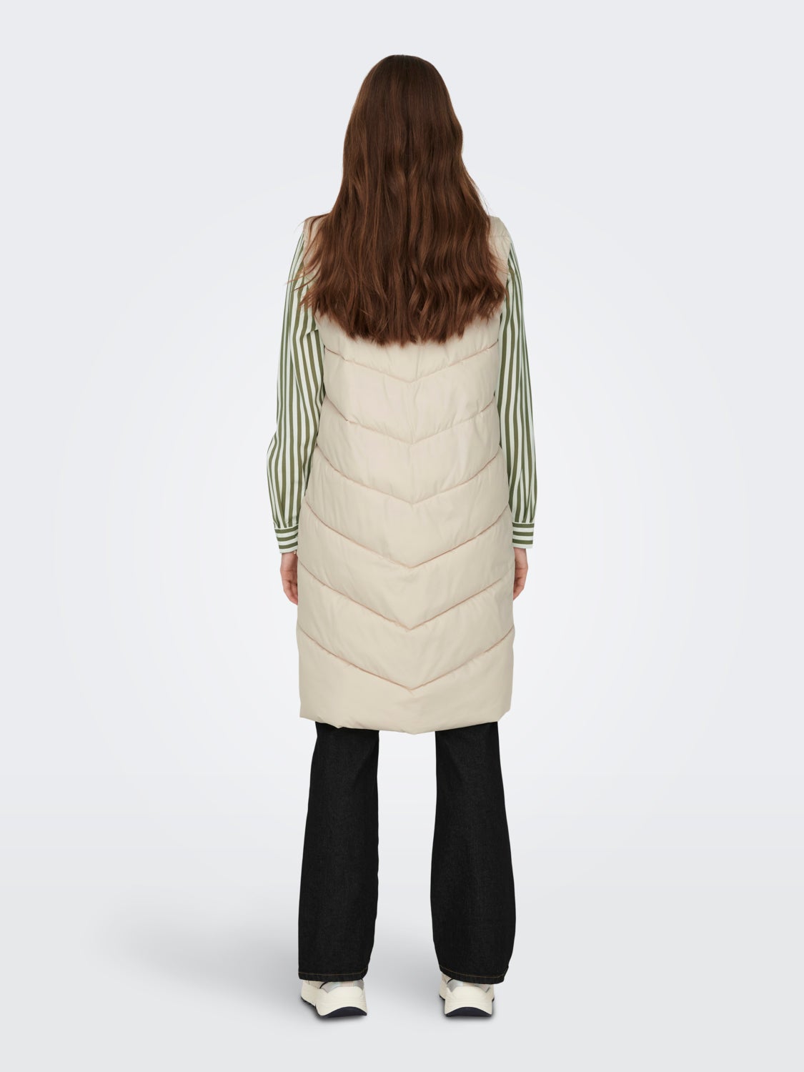 Long vest with high neck
