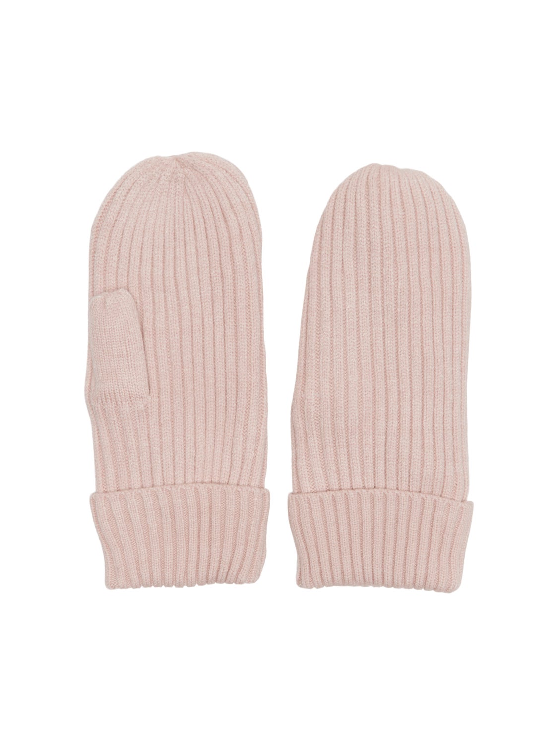 Rib knitted mittens