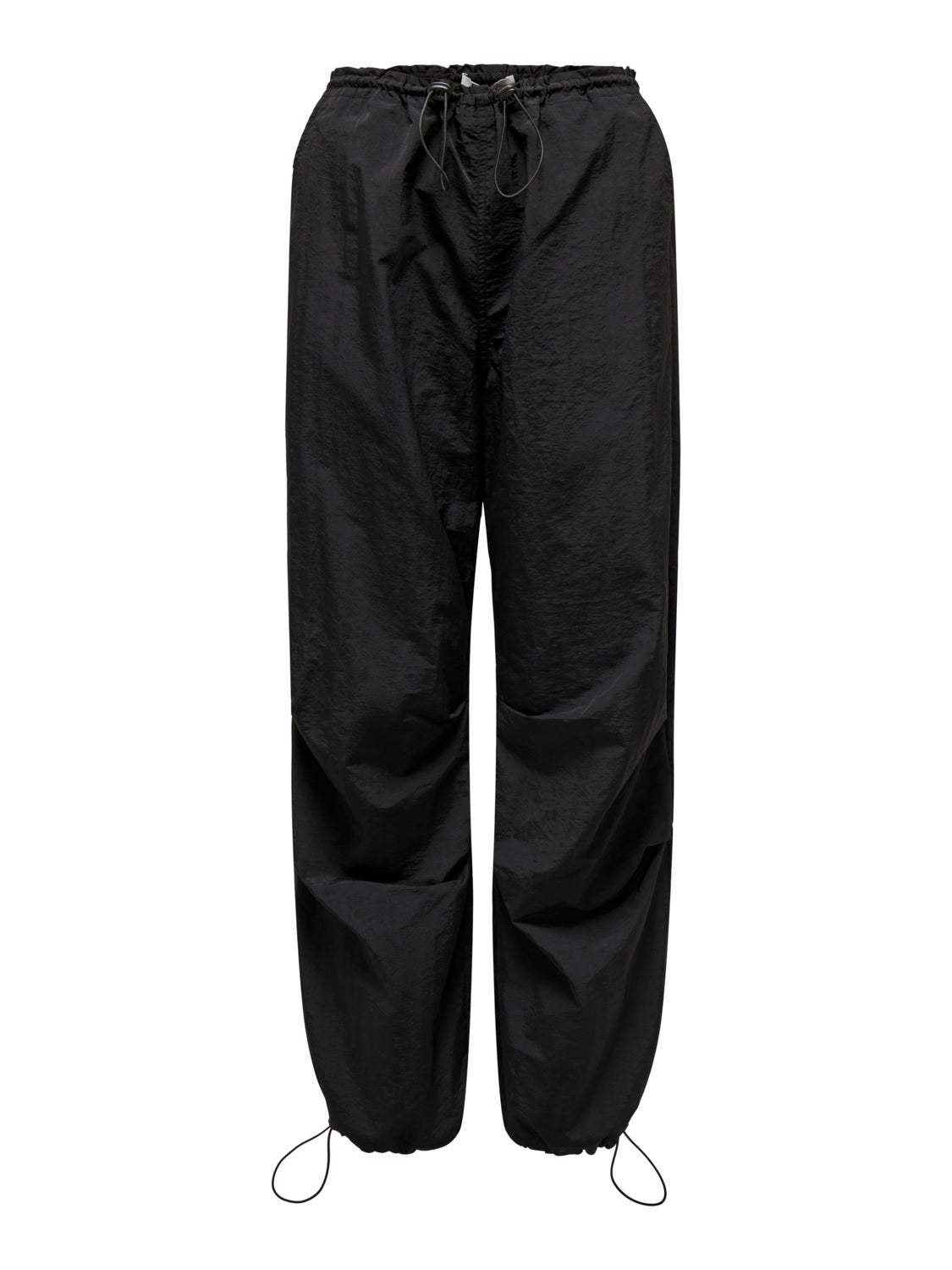 Straight fit pants with elastic waist