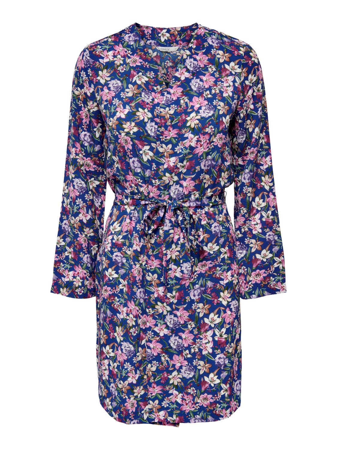 mini v-neck dress with print