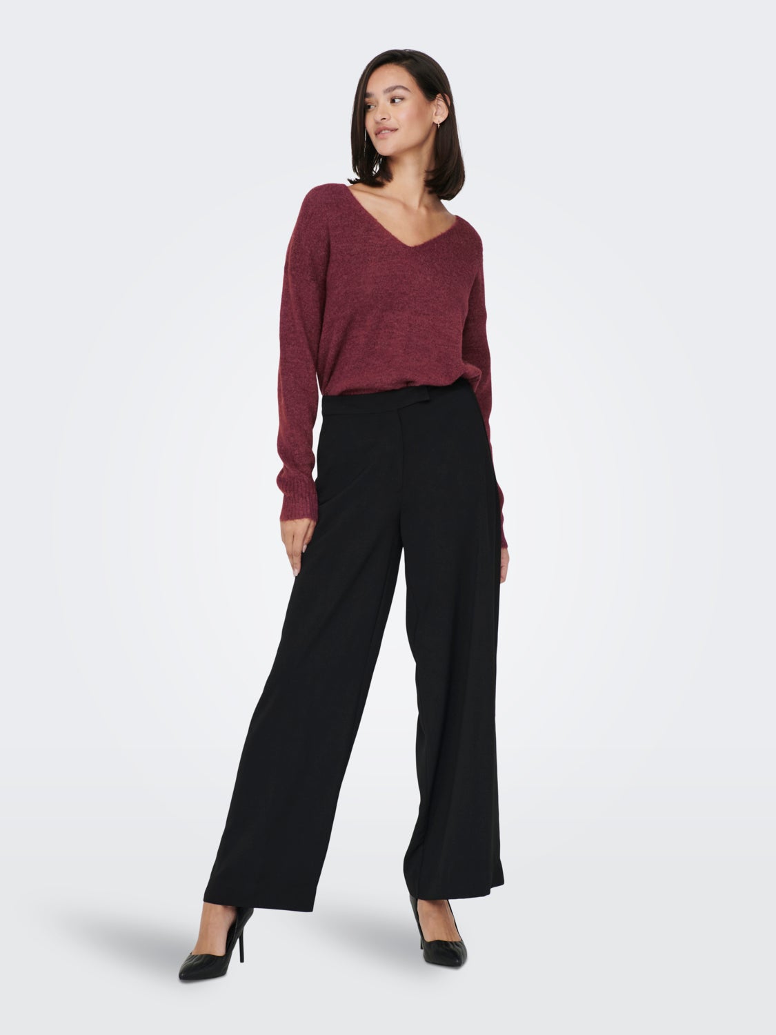 V-neck Knitted Pullover