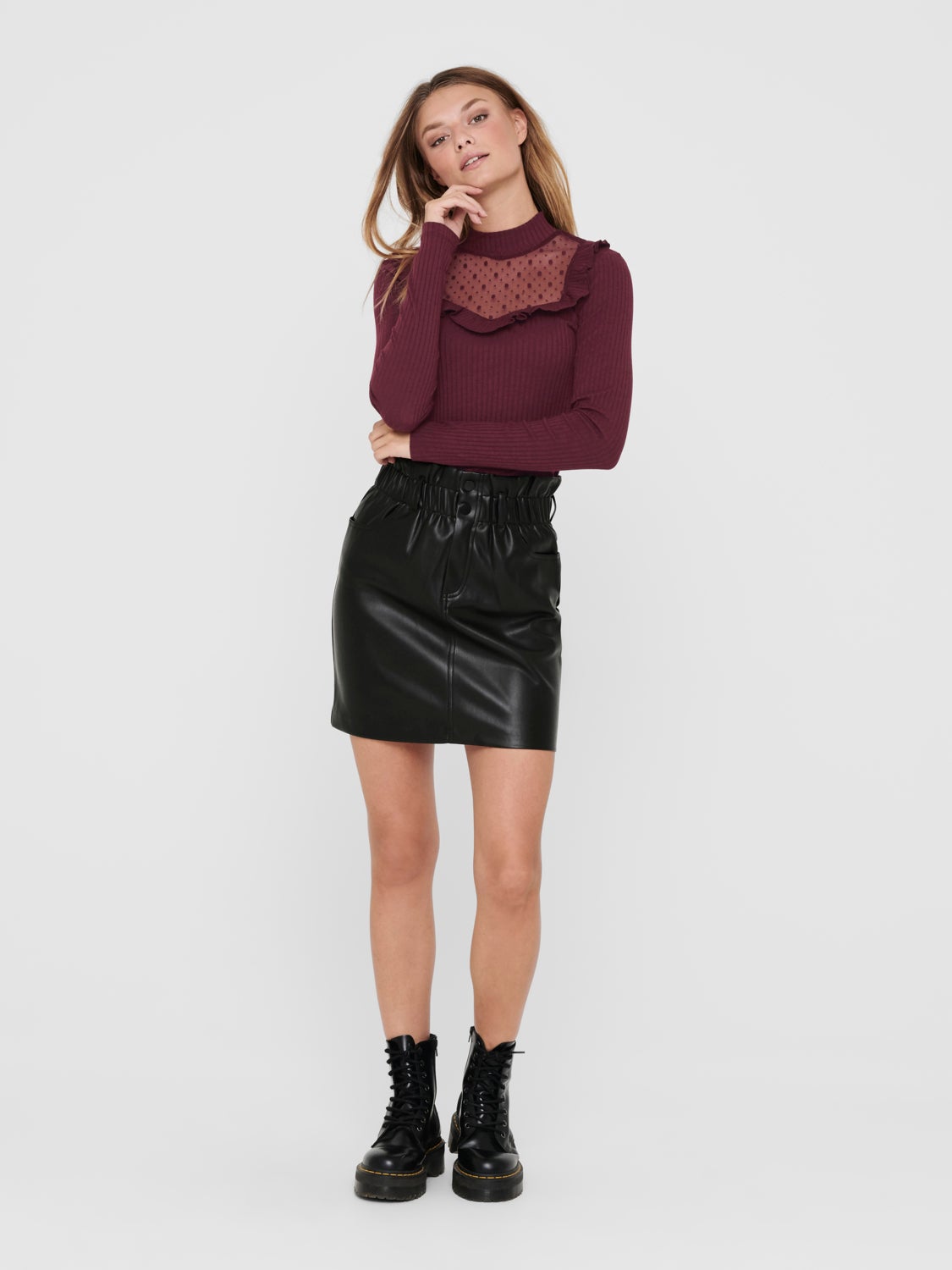 Leather look Skirt