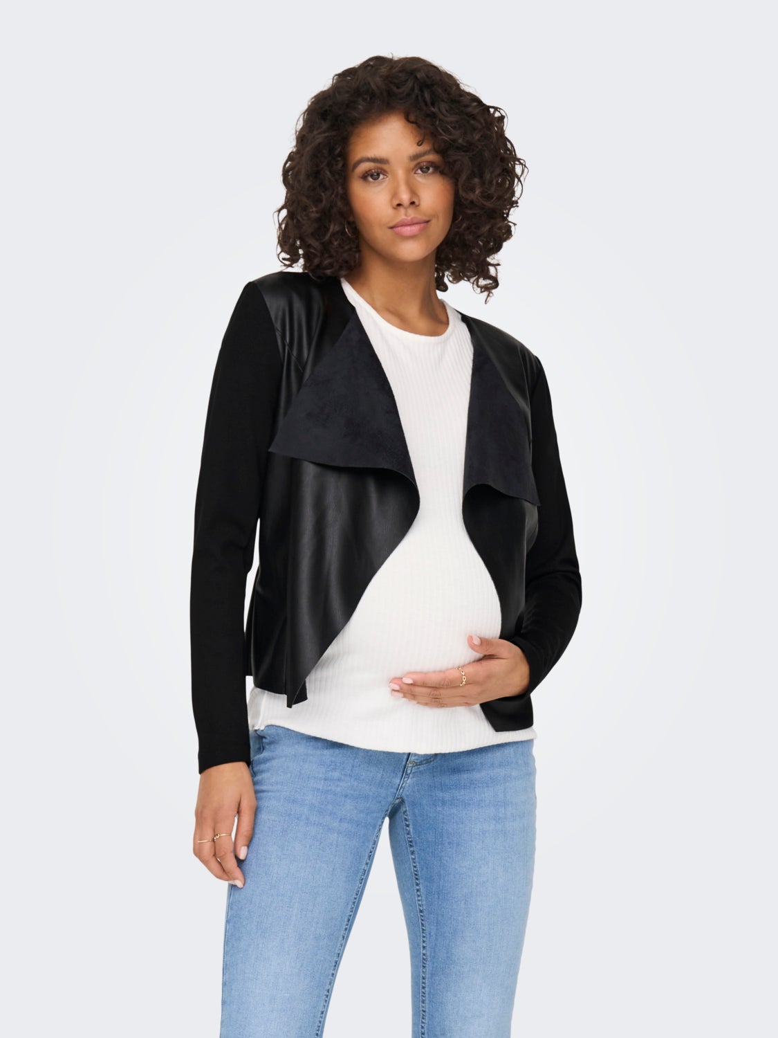 Mama faux leather blazer