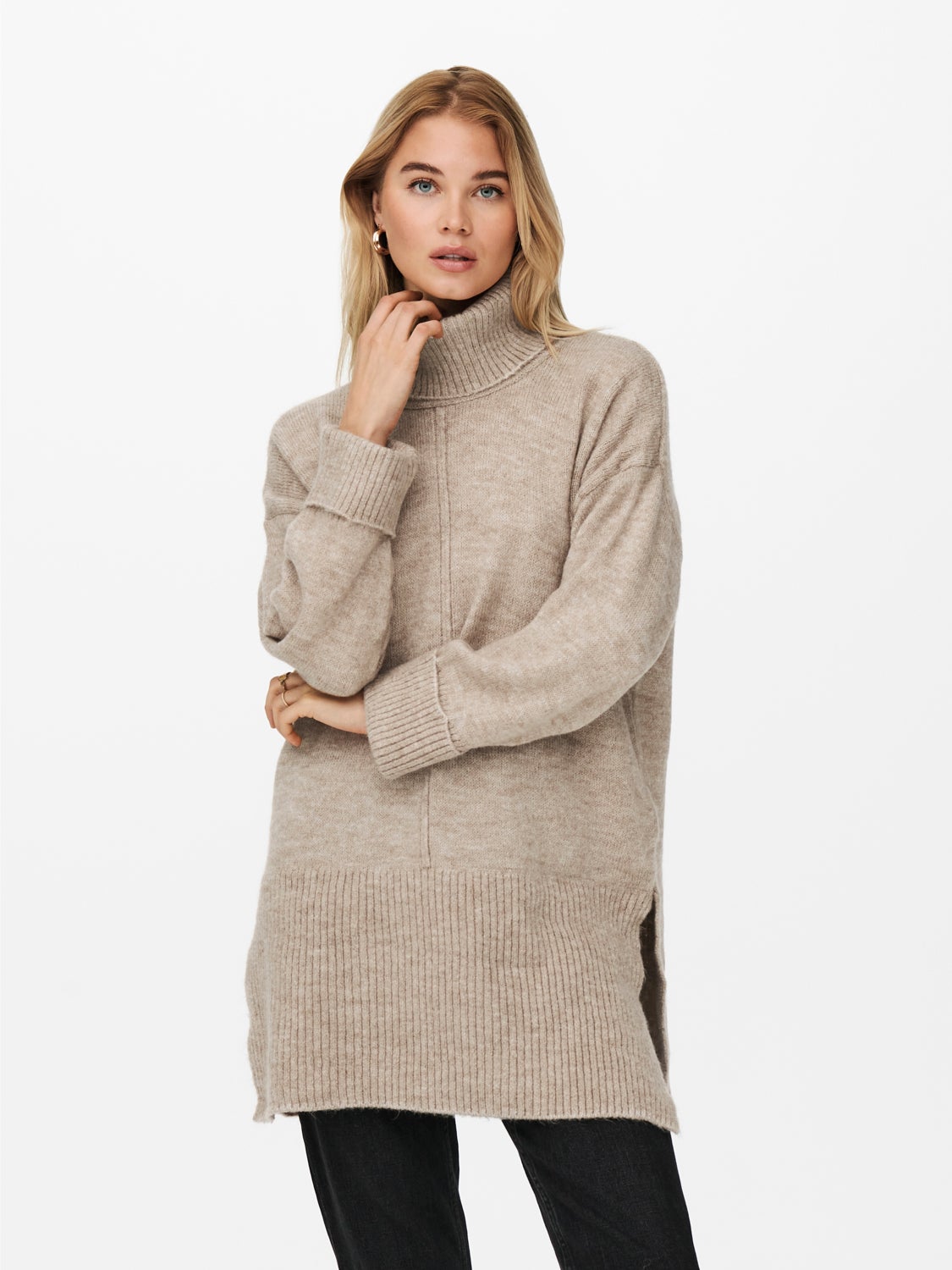 Roll neck Knitted Pullover