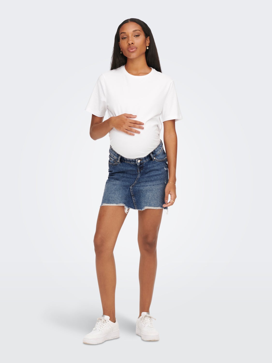 Mama detailed Denim skirt